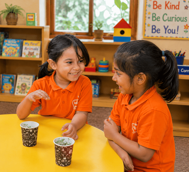 Kids Time Montessori students